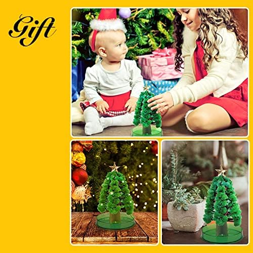 Árvore de Natal Crystal, 2 PCs Magic Crescendo Árvore de Natal, Decorações de Natal, Trebadores de Cristal de Paper Tree, Forneça às Crianças Kits Novos Kits Fun DIY Toys de festa