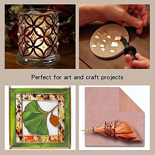Placa de cobre roxa de folha de cobre Yuesfz 6 tamanhos diferentes para, artesanato, DIY, folha de cobre de latão de material artesanal