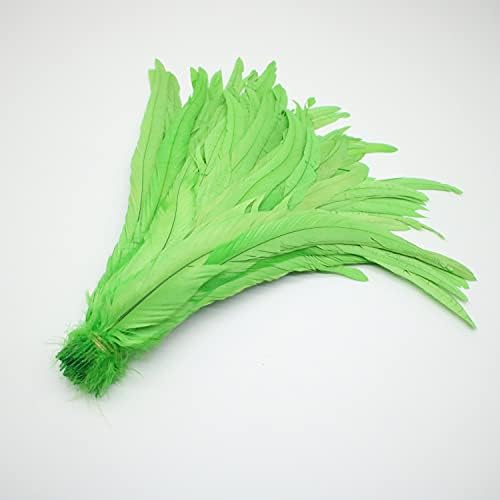 Pumcraft Feather for Craft 100pcs 30-35cm lindas penas de cauda de galo vermelho natura