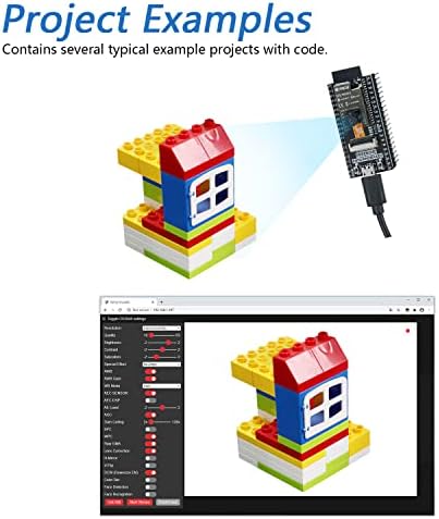Freenove Esp32-Wrover Cam placa, câmera a bordo sem fio, código P Python, tutorial detalhado, exemplo de projetos