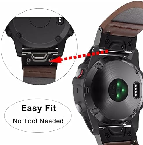 Gzifc 26 22 22mm Sport Sport Leather Watch Strap Bracelet Raplel para Garmin Fenix ​​6x 6 6s Pro 5x 5s mais 3HR 935 945 Pulseira