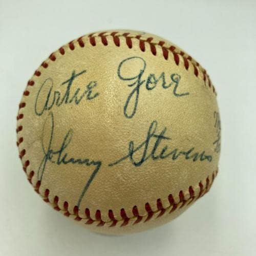 1951 World Series Signed Game Utilizou Baseball Mears Coa Mickey Mantle Mays Rookie - MLB Game Autografado Usado Baseballs
