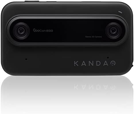 Kandao Qoocam ego, preto, 3D real, câmera instantânea Snap & View, câmera digital estéreo de pontos e brotos, câmera 3D, como tipo de polaro, com instantaneamente estereoscópicos imersivos