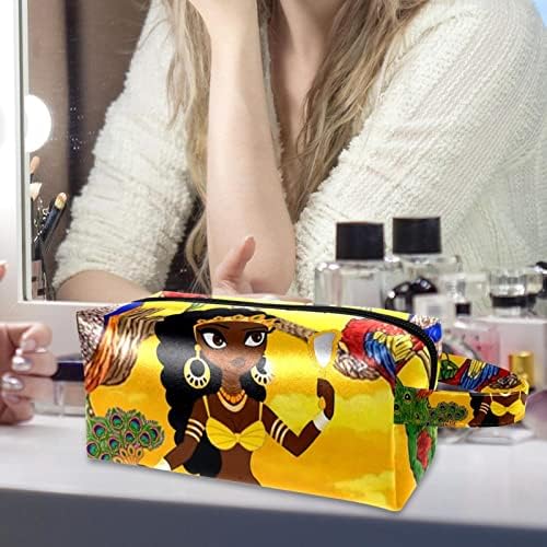 Bolsa de maquiagem de viagem sacos de maquiagem de bolsa de higieness à prova d'água para mulheres e meninas, garotas de papel