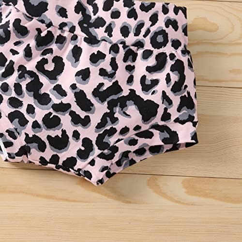 Recém -nascido infantil crianças crianças crianças meninas de manga longa letra de camiseta tampa de blusa de leopardo