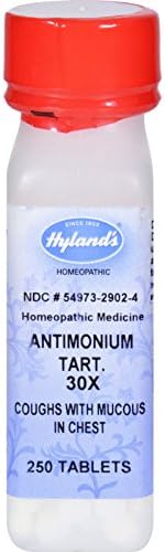 Hylands Homeopatic Antimonium Tart 30x 250 guia