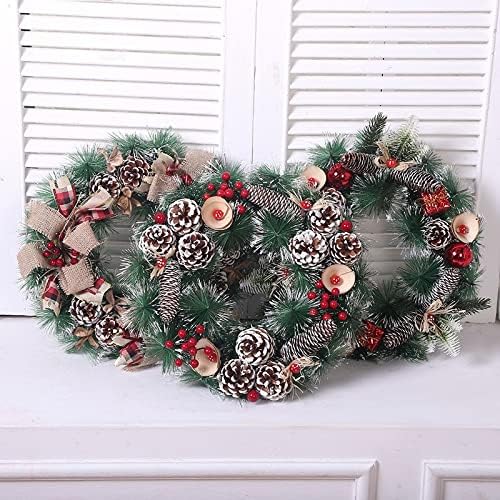 Decorações de Natal Ornamentos de Natal Decoração Elegante Decoração de Natal Decoração de Natal Novo Christmas Wreath Wreath Port