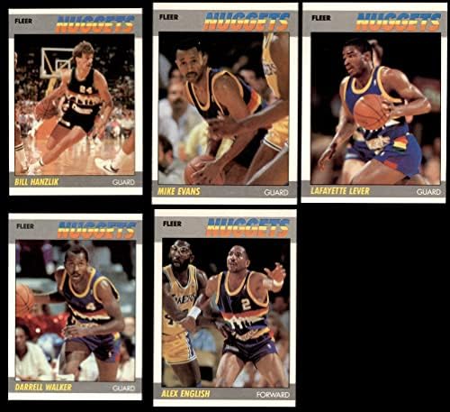 1987-88 Fleer Denver Nuggets quase completo Team Set Nuggets NM/MT Nuggets