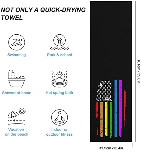 Rainbow LGBTQ Bandeira do orgulho gay Rápula de toalhas secas secas panos faciais altamente absorvidos