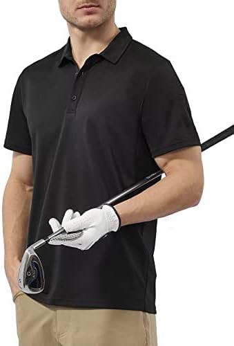 Marami Mens Golf Polo Camisa - Rápida seca de manga curta leve seca camisetas pólo T SPF Camisetas de colarinho ao ar livre