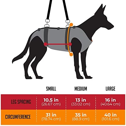 Rock-n-Rescue Sar Dog Arnness-Nylon resistente a desgaste pesado, tamanhos para apoiar cães pequenos e grandes, laranja,