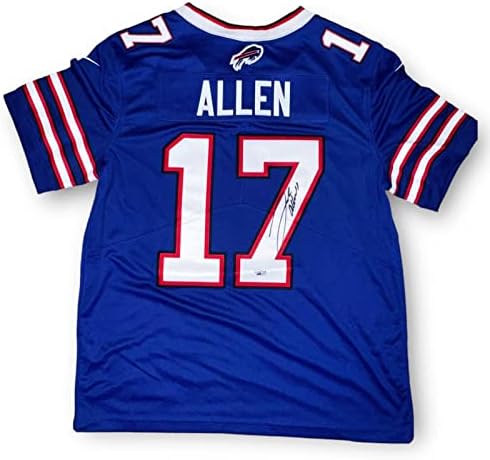 Josh Allen assinou os fanáticos autografados da Blue Nike Limited Jersey - camisas autografadas da NFL