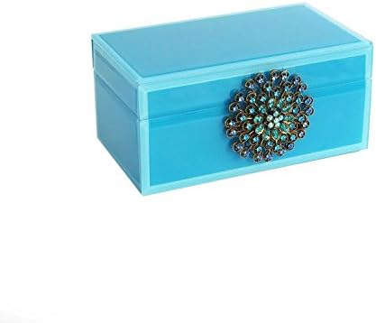 American Atelier 1280021 Jewelry Box com broche, cerceta
