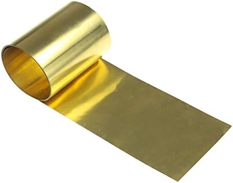 UMKY PLACA DE BRASS H62 Folha de latão Metal Metal fino Placa de folha Shim Materiais domésticos espessura de 0,15 mm, folha de metal longa de 5000 mm
