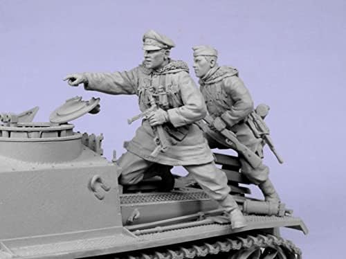 Goodmoel 1/35 WWII Soldado de resina de tanques da Segunda Guerra Mundial Kit de Soldado/Kit em miniatura não montada e sem pintura/YH-6974