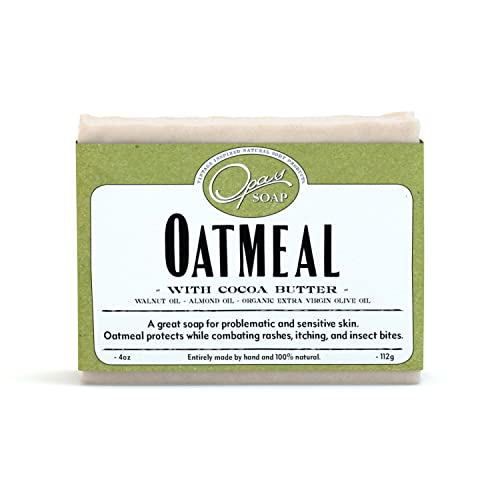 Soap OPAS - sabão de aveia natural - sem perfume - com manteiga de cacau orgânica e aveia orgânica - ótima para pele sensível, eczema ou psoríase - para todos os tipos de pele - para a coceira e a irritação
