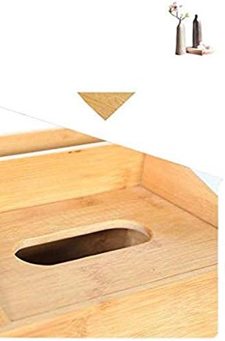 Gppzm sólido bambu de madeira de bambu caixa de papelão organizador de armazenamento de papel de mesa guardana