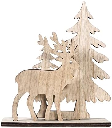 Mesa de Natal Mesa de madeira Decorações top para decorações de festa em casa de férias Árvore de Natal
