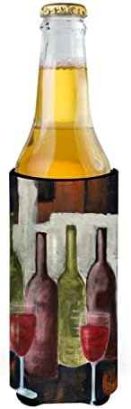 Tesouros de Caroline PET0216MUK vinho tinto de Petrina Sutton Ultra Hugger para latas finas, lata de manga mais refrigerada