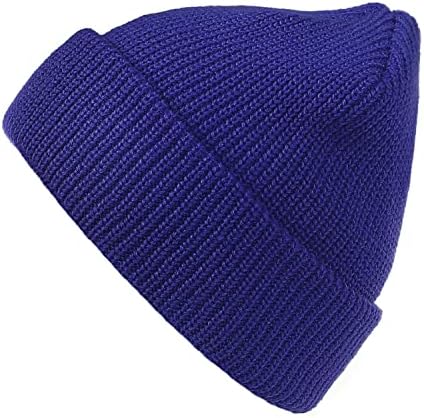 Voilipex unissex inverno malha quente gorro chapéu com punho com nervuras chapéu de tapão de tapão de tapão para mulheres