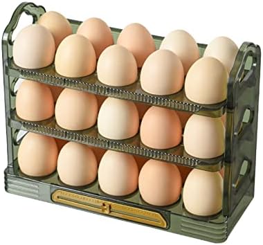 Porta de ovo para geladeira Caixa de armazenamento fresco de ovo limpo para geladeira, bandeja de ovo de recipiente