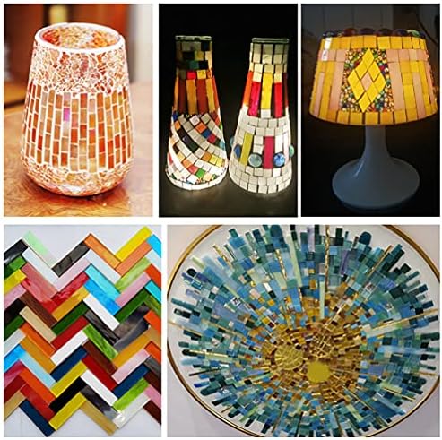 Bestteam 1 x 4 cm de vidro de vidro, hobbies de mosaico de vidro diy, artesanato de bricolage, pratos, molduras, vasos de flores, jóias artesanais 200g