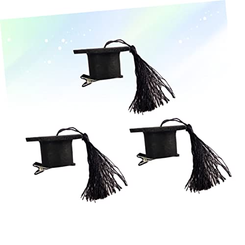 Nolitoy 9 PCs Acessórios Hairpins Pinos pretos Jardim de infância Graduação de doutorado Tassel CLIP
