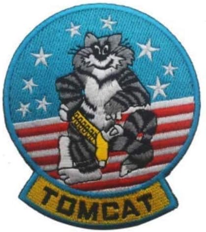 Tactical Borderyy Patch Tomcat Navy Fighter Squadron Borderyer Moral Tactical Patch With Hook & Loop Backing