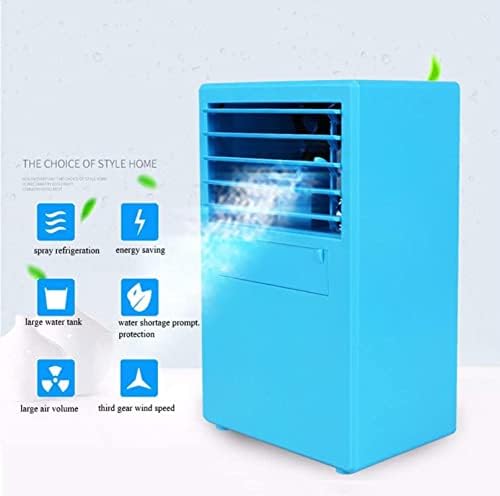 伟 祥 Mini ar condicionado, mini ar condicionado pessoal com refrigerador de ar evaporativo de 3 velocidades, ventilador de unidade CA portátil para quarto, quarto, escritório