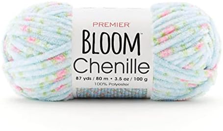 Premier Bloom Chenille Yarn, Floral Chenille Base Yarn, Super Soft 2099-06 Larkspur