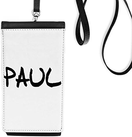 Polícia de carteira especial de caligrafia especial em inglês Paul bolsa de bolsa móvel pendurada em bolso preto