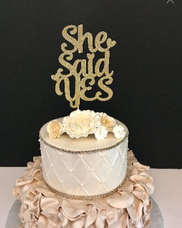 Ela disse sim topper de bolo