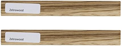 Deadwood Crafted Tools DCT Wood Turnando em branco 2-Pack, 3/4in x 3/4in x 6in Zebrawood-espaços em branco de madeira para girar, caneta