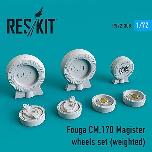 Reskit RS72-0308 - 1/72 FOUGA CM.170 Magister Wheels Set para aeronaves