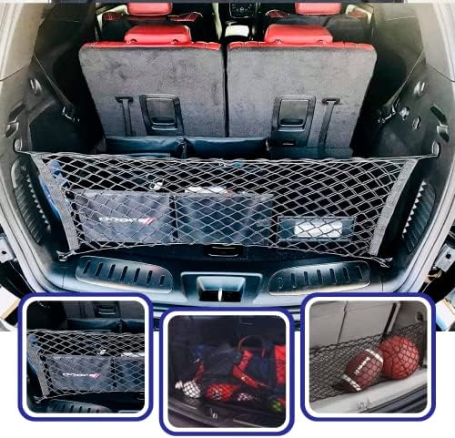 Envelope Style Trunk Mesh Cargo Net para Dodge Durango SXT GT SRT 1998- 2023 - Acessórios para carros - Organizadores de troncos premium e armazenamento - rede de carga para SUV - Organizador de veículos para Dodge Durango