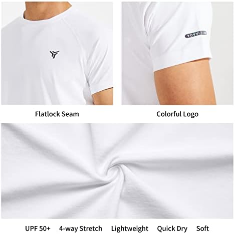 Camisa de natação masculina de proteção solar para homens que executam spf upf 50+ guarda -precisão de manga curta de manga curta camiseta