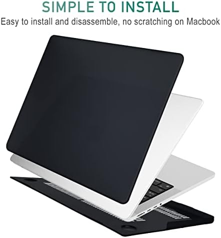 Tuiklol Compatível com MacBook Pro 14 polegadas Caso 2021 2022 2023 Release A2442 A2779 M1/M2 Pro/Max, case de casca dura com capa e protetor de tela do teclado para MacBook Pro 14 com Touch ID, Black, preto