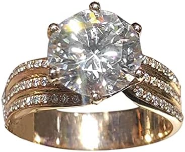 Anéis da moda de Yistu para mulheres mulheres para namorada The Bride Ring Ring Special Engagement Jóias Anéis de pedra