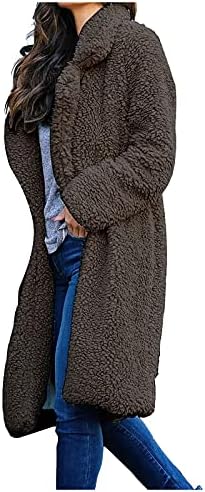Kikx0de feminino casaco de inverno peles falsas sobre tamanho grande casual lapela pelúcia jaquetas de lã Fuzzy moda moda moda shearling lowears