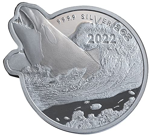 2022 De Ocean Predators 2 Oz Powercoin Killer Whale Moeda de prata 5 $ Salomão Ilhas 2022 Prova