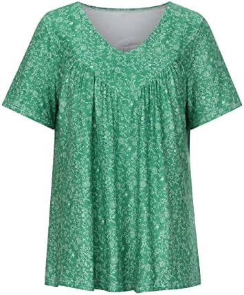 Tshirt feminino outono de verão de manga curta vil de pescoço de pescoço impressão floral plus size top shirt para senhoras ip ip