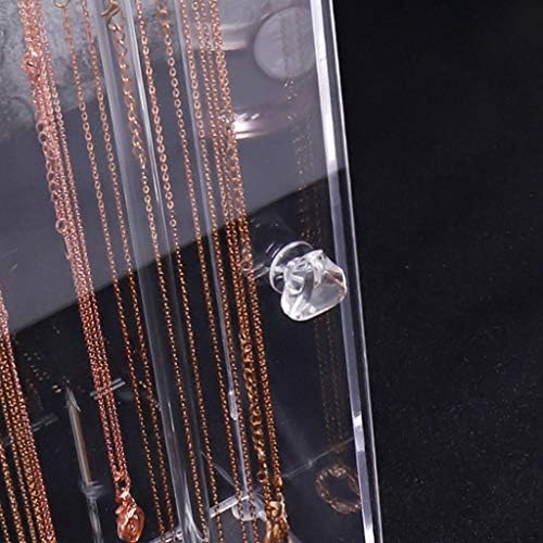 Cidade de colar de acrílico transparente CFSLP, caixa de jóias, pulseira, exibição de acabamento para desktop, suporte
