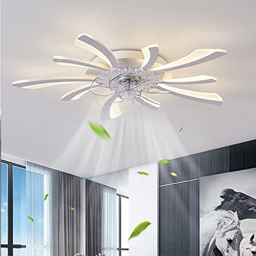 Tiffydance Creative LED teto Light com ventilador, luzes de ventilador premiáveis ​​de 25,6 com controle remoto para a sala de