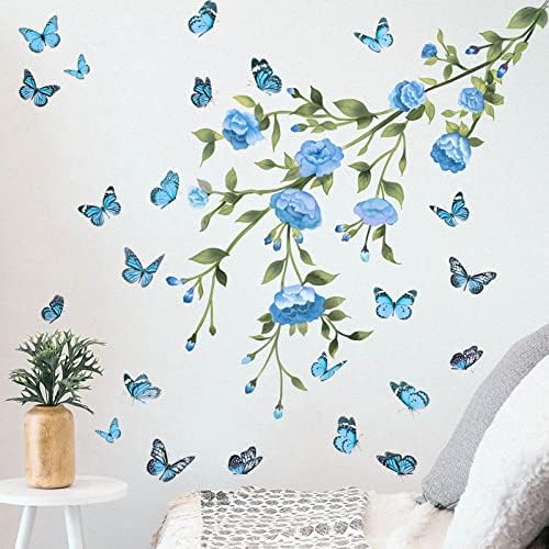 Esquecimentos de parede de borboleta com floresta para quarto quarto de parede criativo adesivos de parede negra adesivos de mês