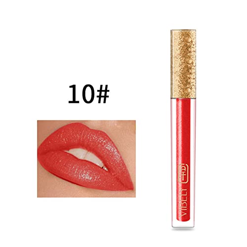 3 Lipstick Hortick Hora Diamante Glitter Shimmer Lip Gloss non stick copo hidratante hidratante Longo Lip Lip Lip