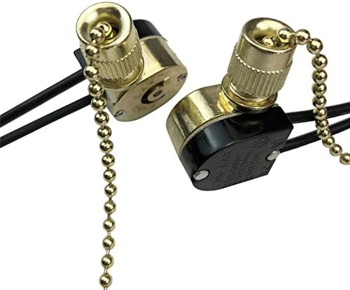 Treno Tremo Pull Chain interruptor ZE-109M Zing Ear metal Chain Chain On/Off Light Switch Compatível com o teto do ventilador