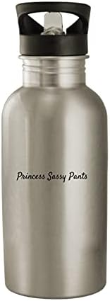 Molandra Products Princesa Sassy Calças - 20 onças de aço inoxidável garrafa de água, prata