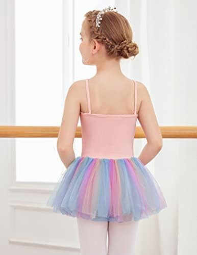 Zaclotre Girls Strap Ballet Leotards Tutu Dress Dress Skyly Skirted Leotard Ballerina traje de dança para crianças