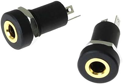 Bllndx 3 3,5 mm Montagem do painel estéreo 2PCs 3,5 mm 1/8 polegada mini -estéreo fêmea Montagem de solda de solda conector de