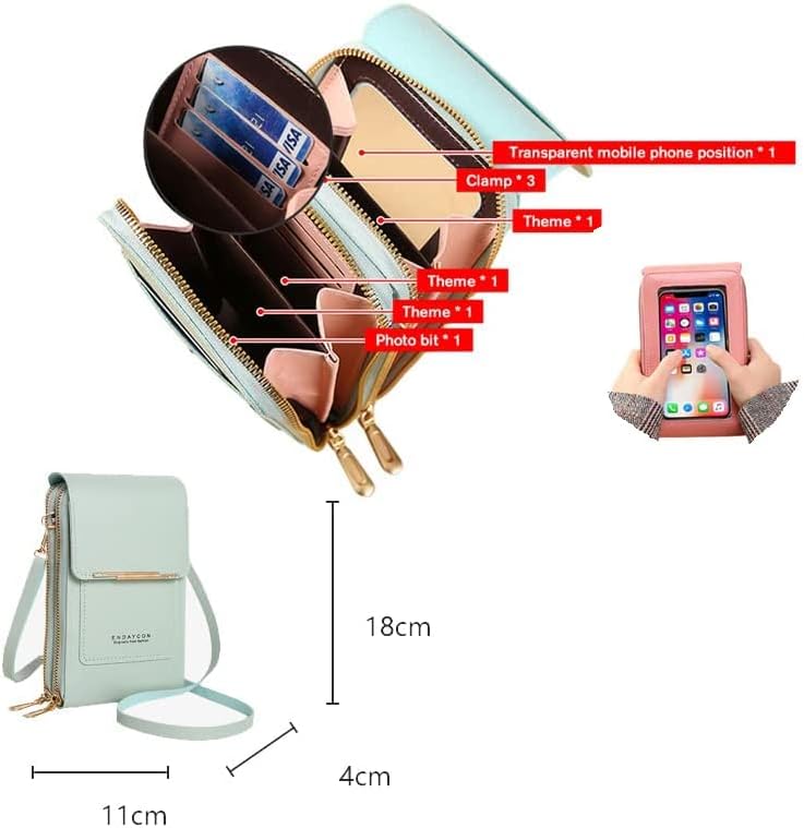 Bolsa de couro anti-roubo, 2023 nova bolsa de telefone celular pequena para mulheres, bloqueando as sacolas de couro de couro PU RFID